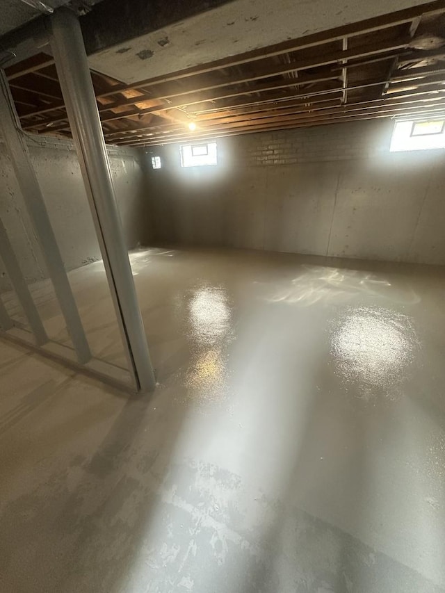 view of basement