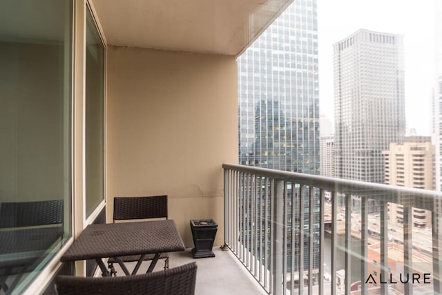 balcony with a city view