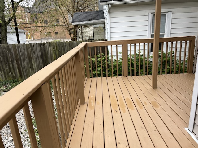 wooden deck with fence