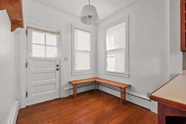 interior space with wood finished floors