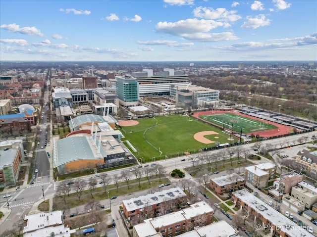 bird's eye view featuring a view of city