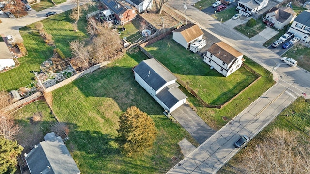 bird's eye view with a residential view