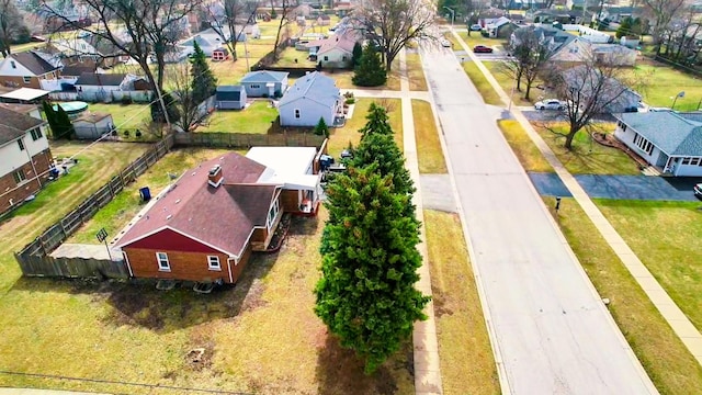 bird's eye view with a residential view