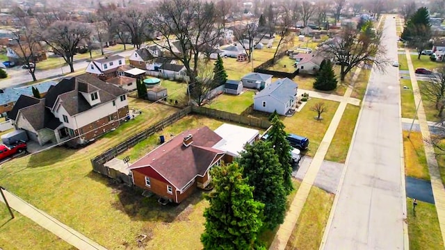 drone / aerial view with a residential view