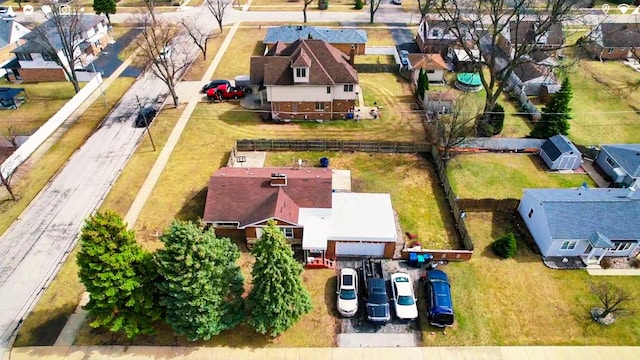 drone / aerial view with a residential view