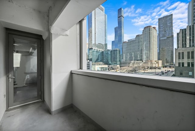 balcony with a city view