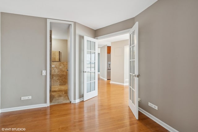 345 W Fullerton Pkwy Unit 1006, Chicago, IL 60614 - interior space with french doors, baseboards, and light wood-style flooring
