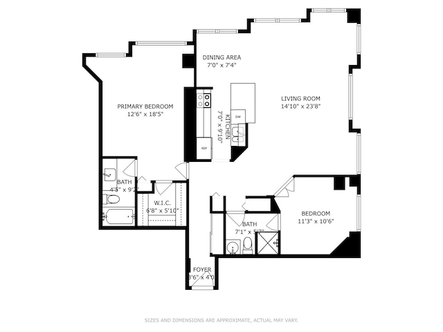 345 W Fullerton Pkwy Unit 1006, Chicago, IL 60614 - view of layout