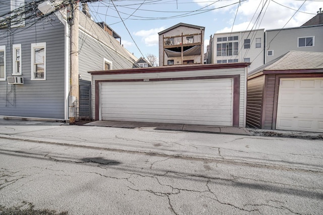 garage with cooling unit