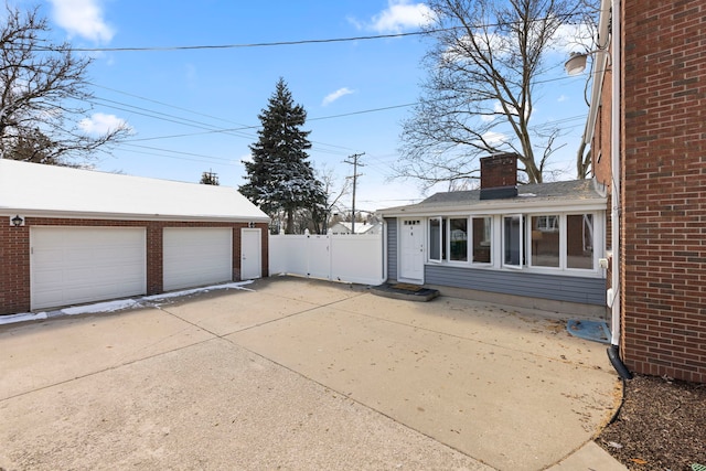 exterior space with fence