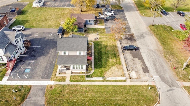 drone / aerial view with a residential view