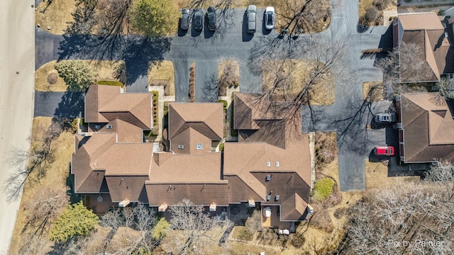 aerial view featuring a residential view