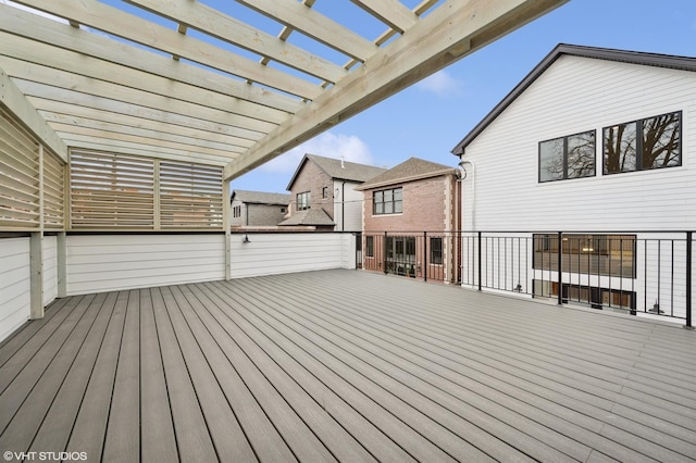 deck with a pergola