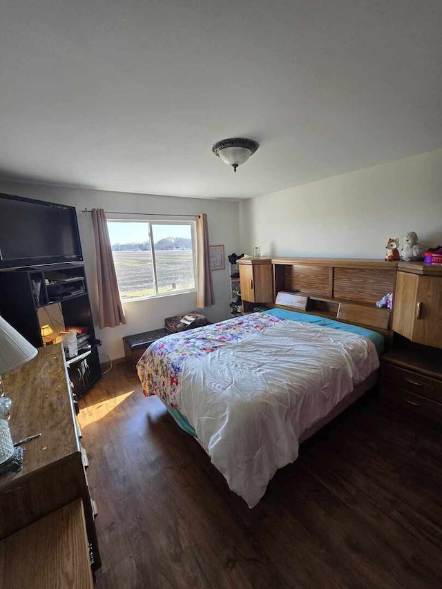 bedroom with wood finished floors