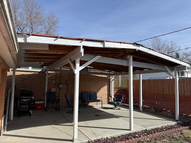 view of patio / terrace with fence