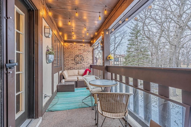 view of sunroom