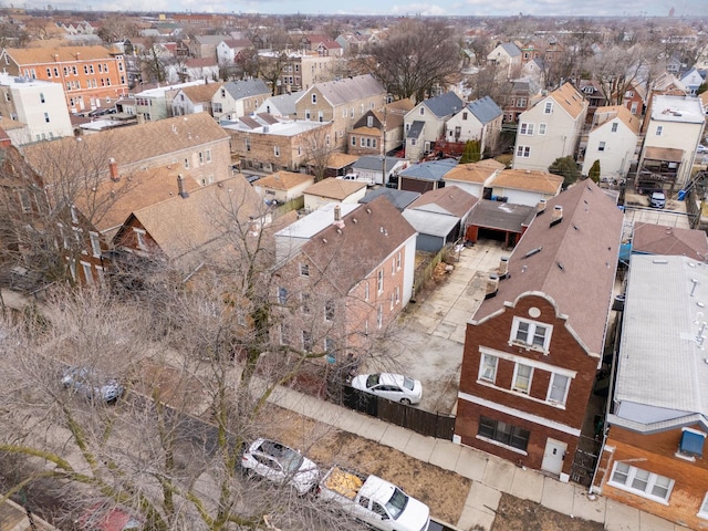 bird's eye view with a residential view