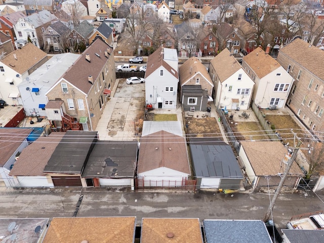 bird's eye view with a residential view