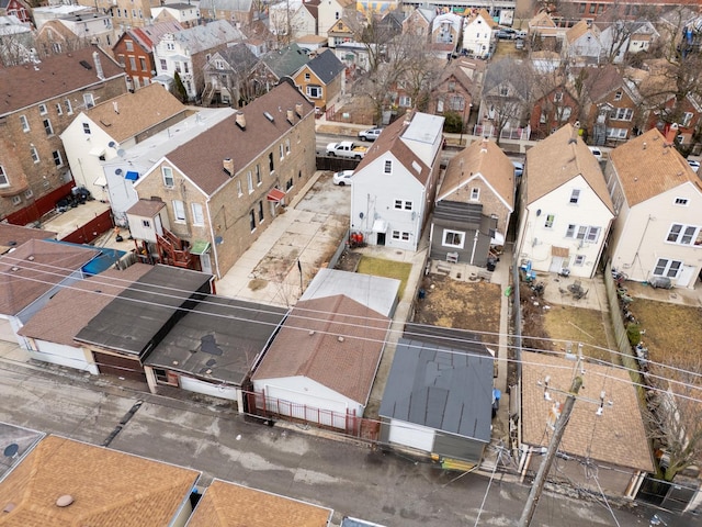 aerial view featuring a residential view