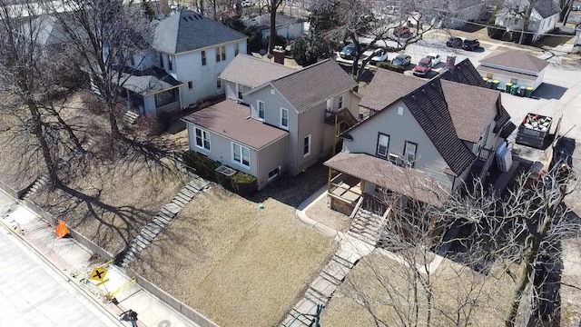 bird's eye view with a residential view