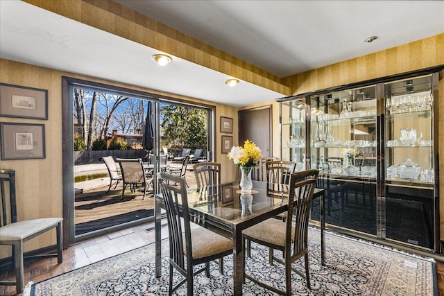 view of dining area