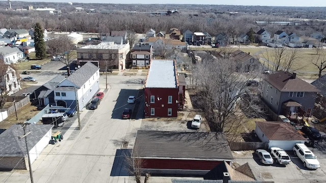 bird's eye view with a residential view