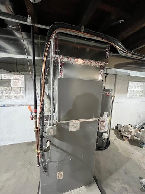 utilities featuring gas water heater