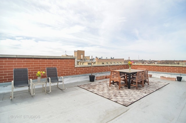 view of patio with outdoor dining space