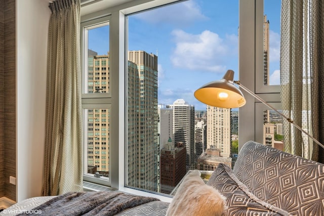 77 E Walton Pl Unit 24E, Chicago, IL 60611 - bedroom with a city view