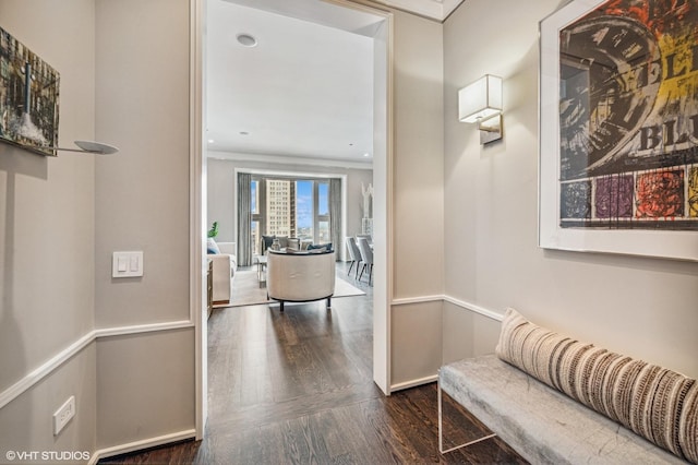 77 E Walton Pl Unit 24E, Chicago, IL 60611 - hallway with wood finished floors and baseboards