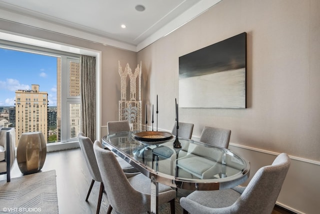 77 E Walton Pl Unit 24E, Chicago, IL 60611 - dining room with wood finished floors and recessed lighting