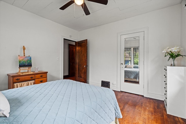 896 S Myrtle Ave, Kankakee, IL 60901 - bedroom featuring wood-type flooring and a ceiling fan
