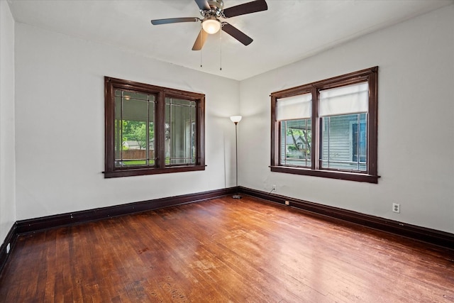 896 S Myrtle Ave, Kankakee, IL 60901 - spare room featuring plenty of natural light, hardwood / wood-style floors, and baseboards