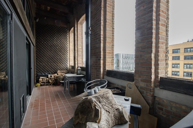 view of patio / terrace with a balcony