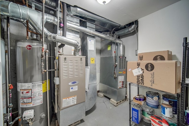 utilities with heating unit and water heater