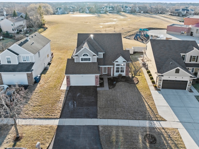 drone / aerial view featuring a residential view