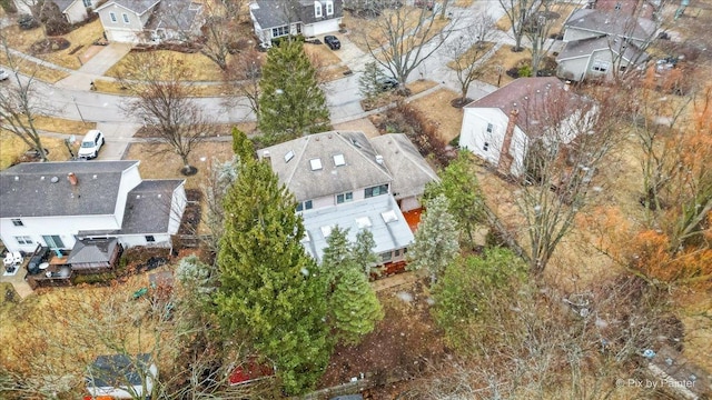 bird's eye view with a residential view