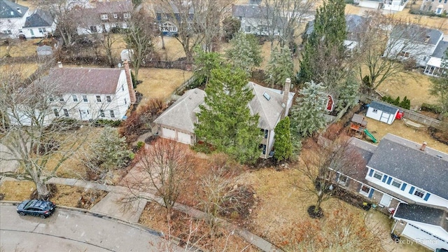 drone / aerial view with a residential view