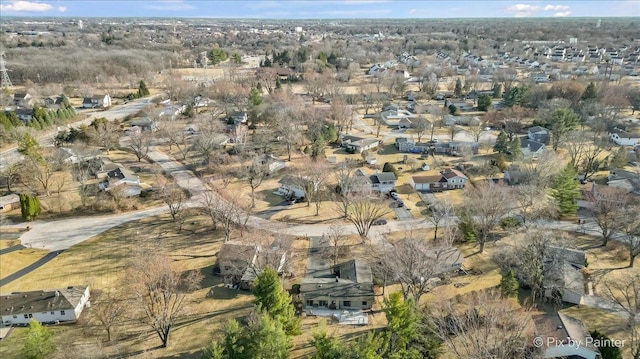 bird's eye view with a residential view