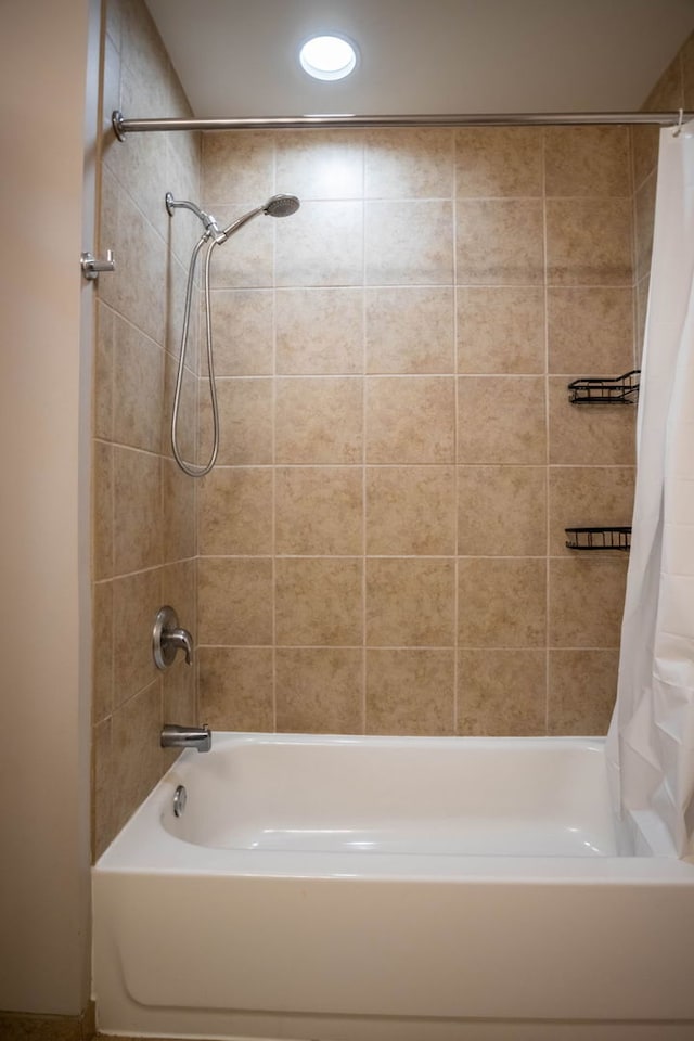 full bath featuring shower / tub combo