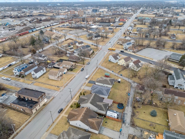 drone / aerial view with a residential view