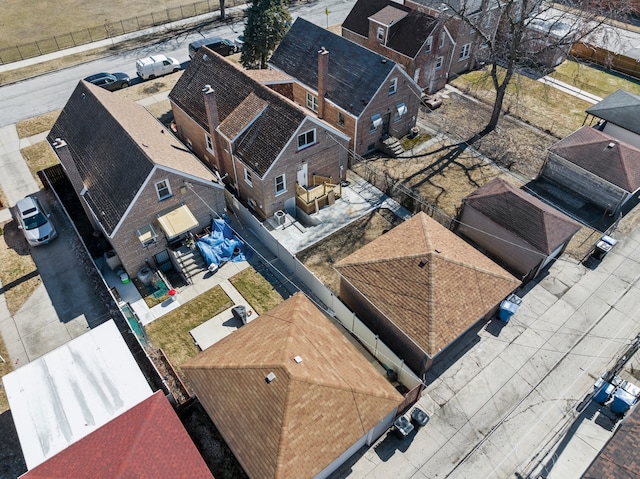 bird's eye view featuring a residential view