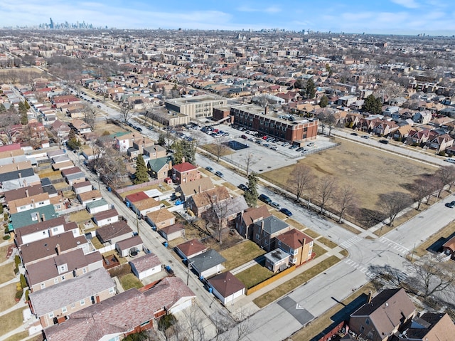 aerial view featuring a residential view