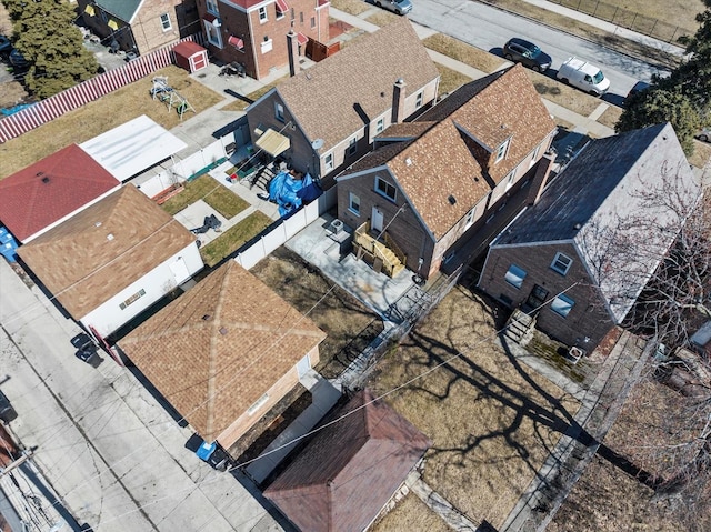 aerial view featuring a residential view