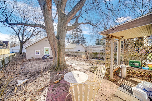 view of patio with fence