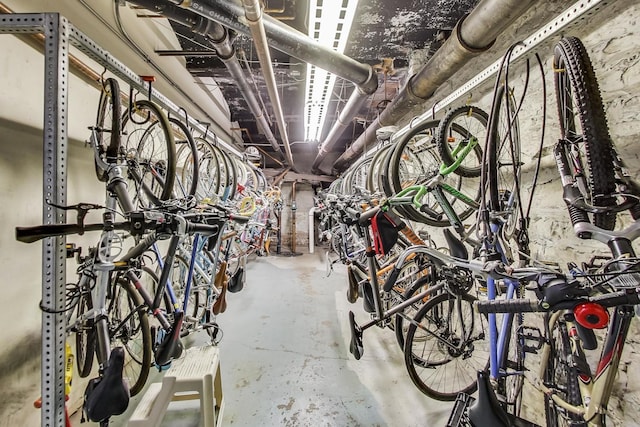 garage with bike storage