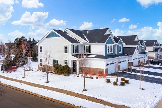 exterior space with a garage