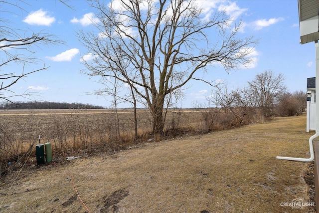 view of yard featuring a rural view