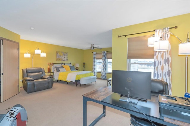 bedroom with carpet flooring