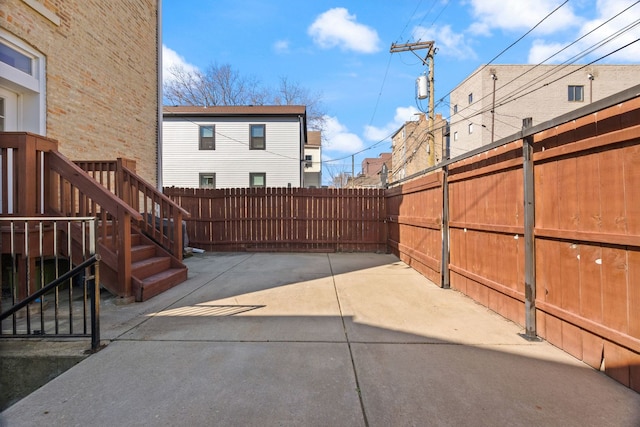 view of patio / terrace featuring fence private yard